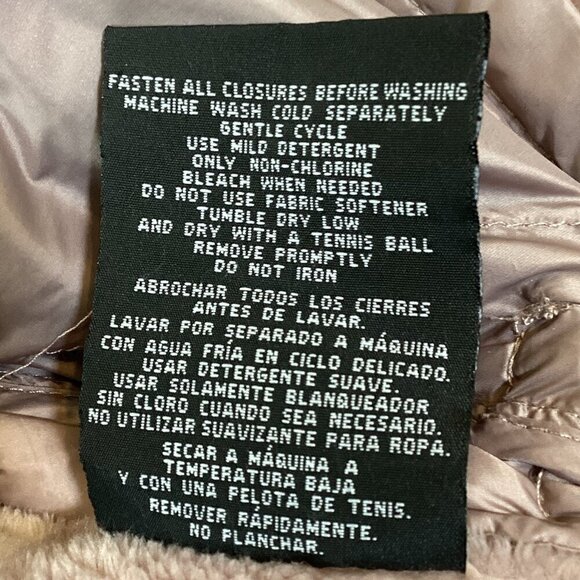 32 Degree Heat Mixed Media Plush Faux Fur Down Jacket L Blush #232N - Picture 11 of 11